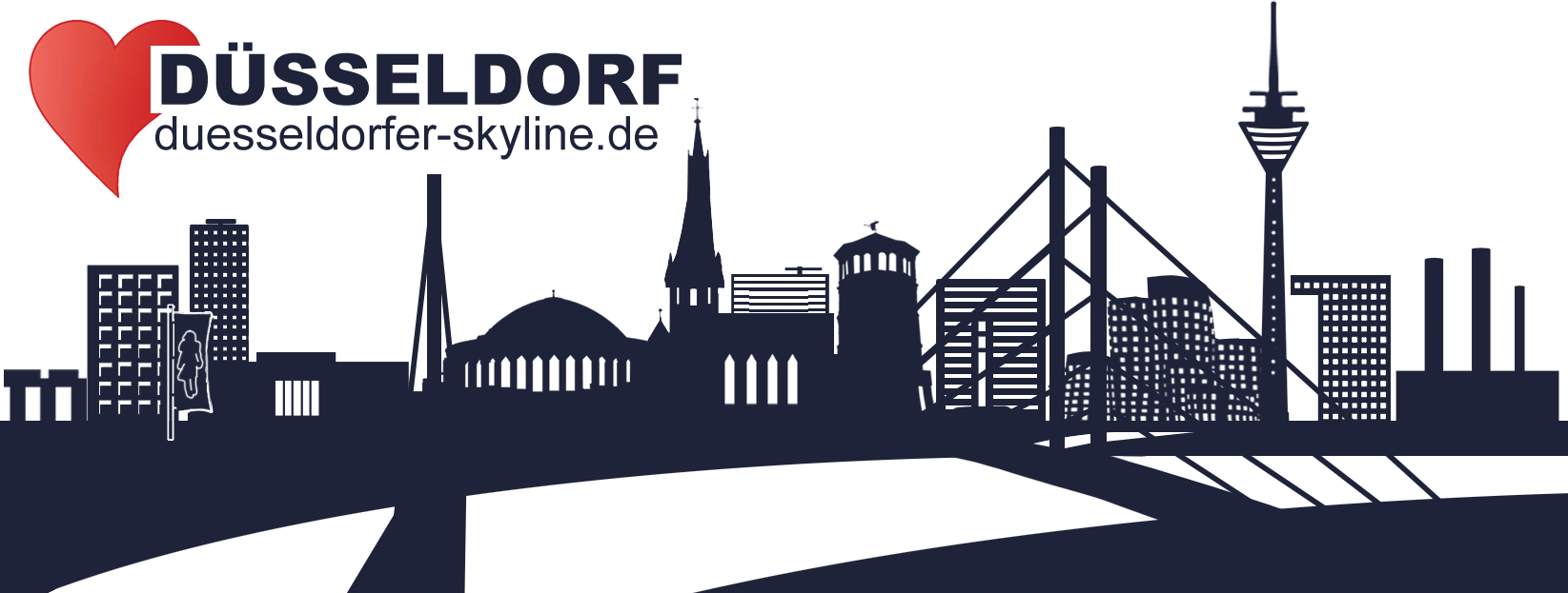 Düsseldorfer Skyline Silhouette